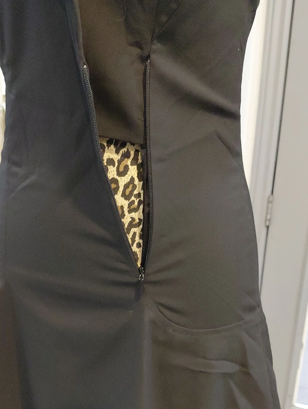 bebe Black Short Puff-Sleeve Fit & Flare Mini Dress - Picture 8 of 10